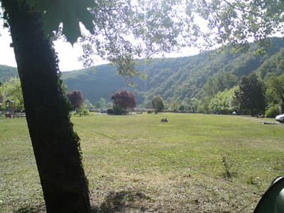 Sunny morning valley view