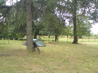 Tent pitched